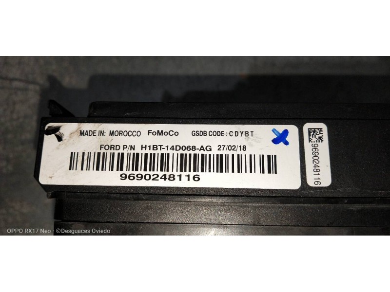 Recambio de caja reles / fusibles para ford fiesta (ce1) trend referencia OEM IAM H1BT14D068AG  