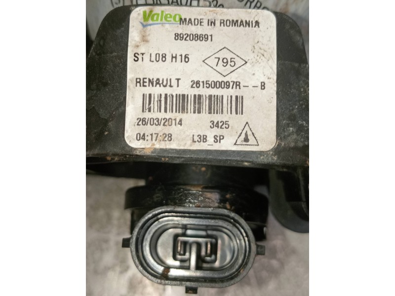 Recambio de faro antiniebla izquierdo para renault clio iv societé referencia OEM IAM 261500097RB  