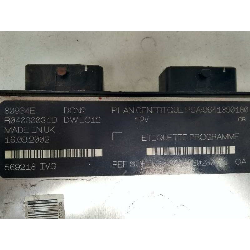 Recambio de centralita motor uce para citroen xsara berlina 1.9 diesel referencia OEM IAM R04080031D 9641390180 9648330280 80934