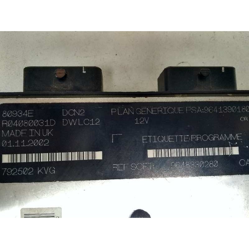 Recambio de centralita motor uce para citroen xsara berlina 1.9 diesel referencia OEM IAM R04080031D 9641390180 9648330280 80934