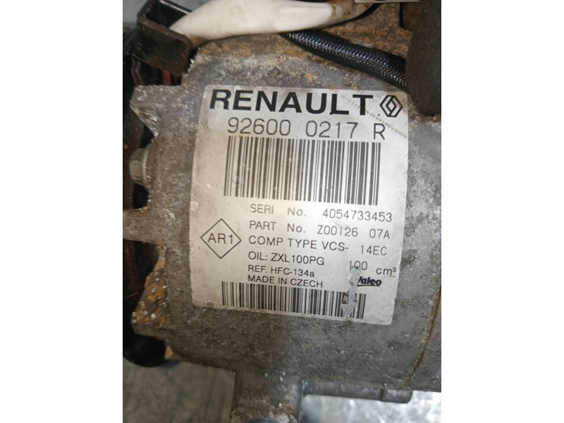 Recambio de compresor aire acondicionado para renault clio iv societé referencia OEM IAM 926000217R 4054933453 