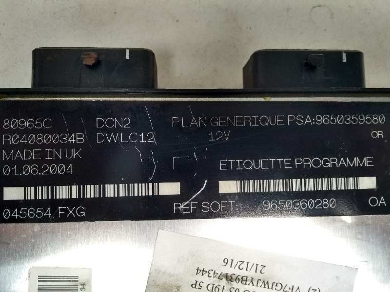 Recambio de centralita motor uce para citroen berlingo 1.9 diesel referencia OEM IAM R04080034B 9650359580 9650360280 80965C
