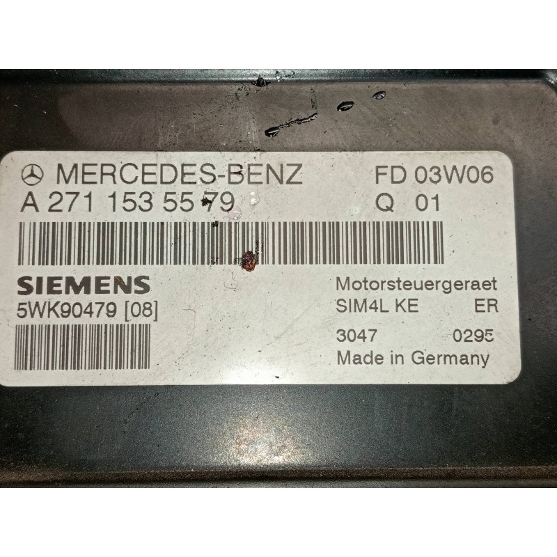 Recambio de centralita motor uce para mercedes clase c (w203) sportcoupe c 180 compressor (203.746) referencia OEM IAM A27115355