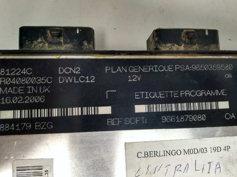 Recambio de centralita motor uce para citroen berlingo 1.9 diesel referencia OEM IAM R04080035C 9650359580 9661879080 81224C Recambio de centralita motor uce para citroen berlingo 1.9 diesel referencia OEM IAM R04080035C 9650359580 9661879080 81224C