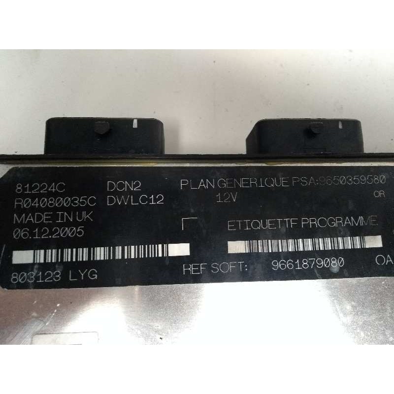 Recambio de centralita motor uce para citroen berlingo 1.9 diesel referencia OEM IAM R04080035C 9650359580 9661879080 81224C