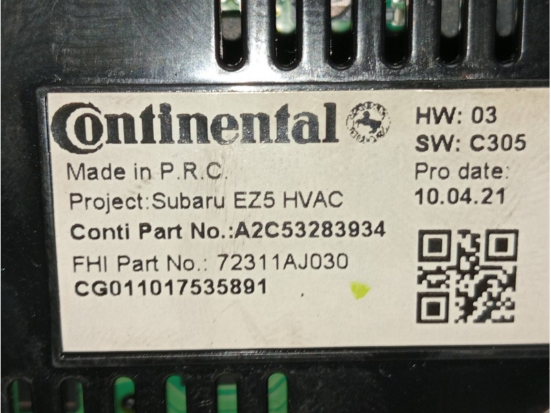 Recambio de mando calefaccion / aire acondicionado para subaru legacy lim. b14 limited referencia OEM IAM A2C53283934  