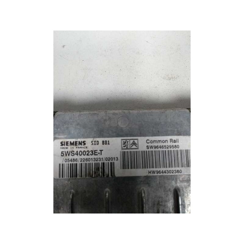 Recambio de centralita motor uce para citroen xsara coupe 2.0 hdi cat (rhy / dw10td) referencia OEM IAM 5WS40023ET SW9646529580 