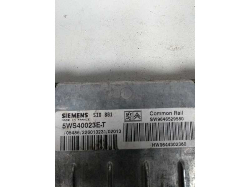 Recambio de centralita motor uce para citroen xsara coupe 2.0 hdi cat (rhy / dw10td) referencia OEM IAM 5WS40023ET SW9646529580 