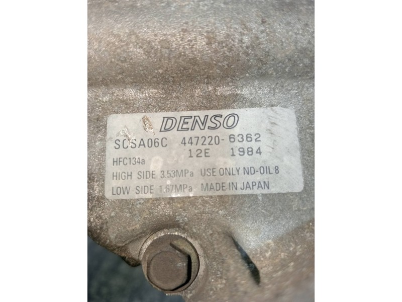 Recambio de compresor aire acondicionado para toyota corolla (e12) 2.0 d-4d linea luna berlina referencia OEM IAM 4472206362  