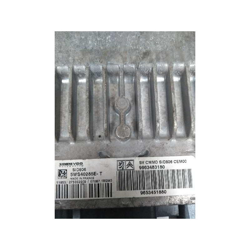 Recambio de centralita motor uce para citroen c2 1.4 hdi referencia OEM IAM 5WS40285ET 9663483180 9653451880 SID806