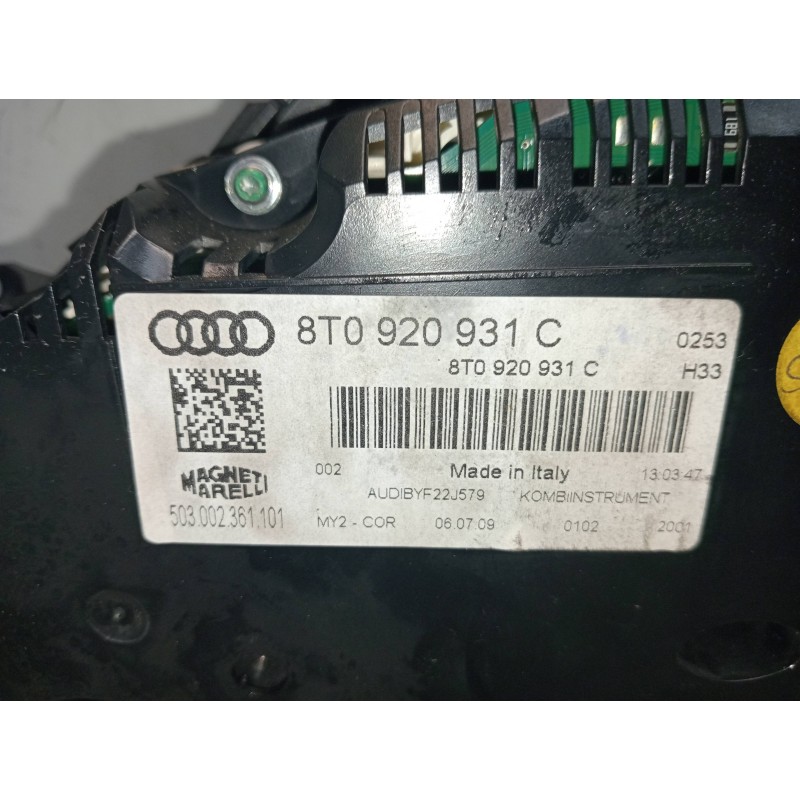 Recambio de cuadro instrumentos para audi a5 coupe (8t) 2.0 tfsi (132kw) referencia OEM IAM 8T0920931C  