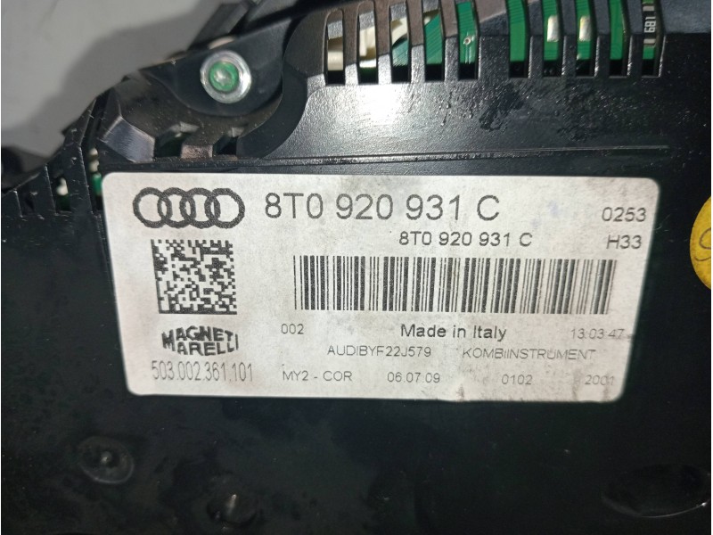 Recambio de cuadro instrumentos para audi a5 coupe (8t) 2.0 tfsi (132kw) referencia OEM IAM 8T0920931C  