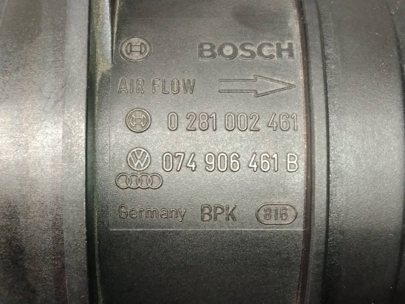 Recambio de caudalimetro para audi a4 avant (8e) 2.0 tdi quattro (dpf) referencia OEM IAM 0281002461 074906461B 