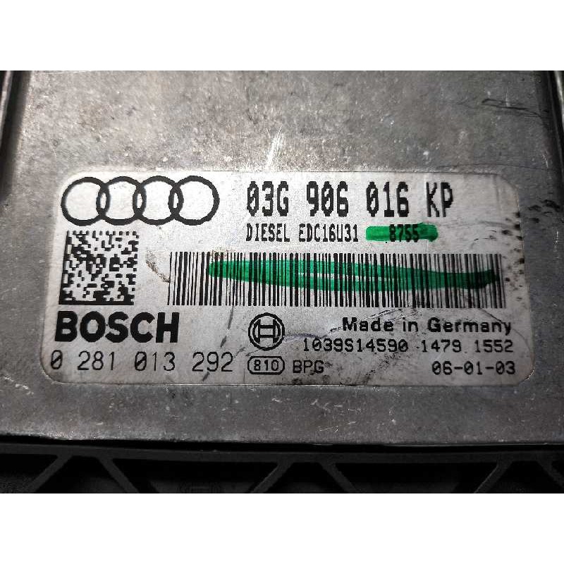 Recambio de centralita motor uce para audi a4 avant (8e) 2.0 tdi quattro (dpf) referencia OEM IAM 0281013292 03G906016KP EDC16U3
