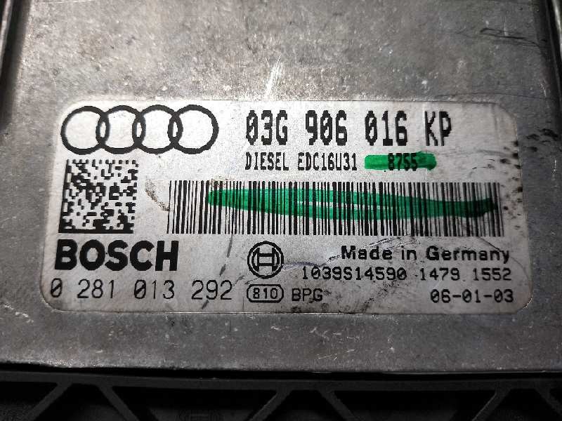 Recambio de centralita motor uce para audi a4 avant (8e) 2.0 tdi quattro (dpf) referencia OEM IAM 0281013292 03G906016KP EDC16U3