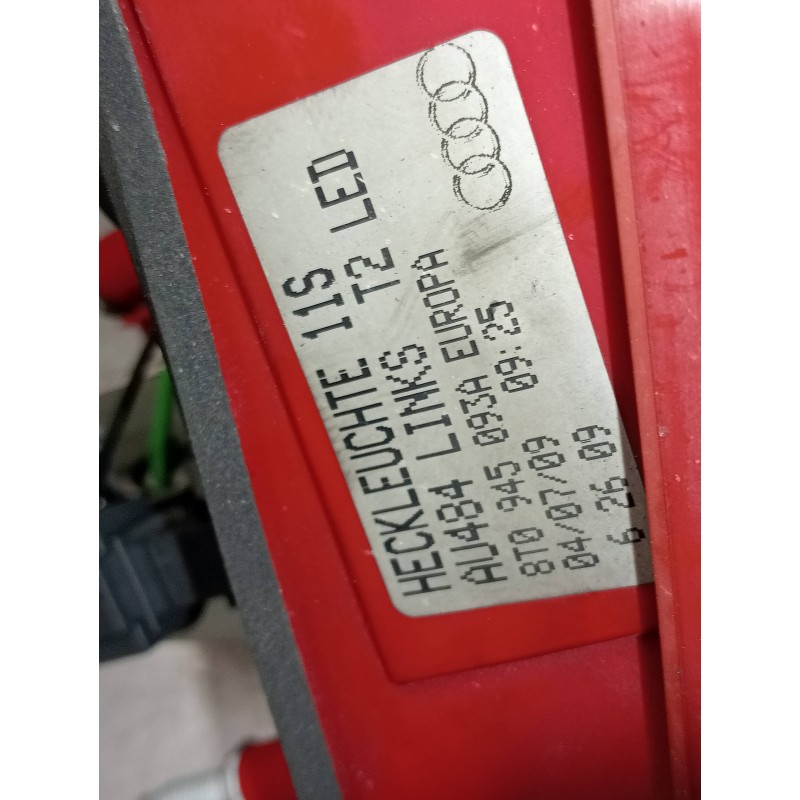 Recambio de piloto trasero izquierdo interior para audi a5 coupe (8t) 2.0 tfsi (132kw) referencia OEM IAM 8T0945093A AU484 