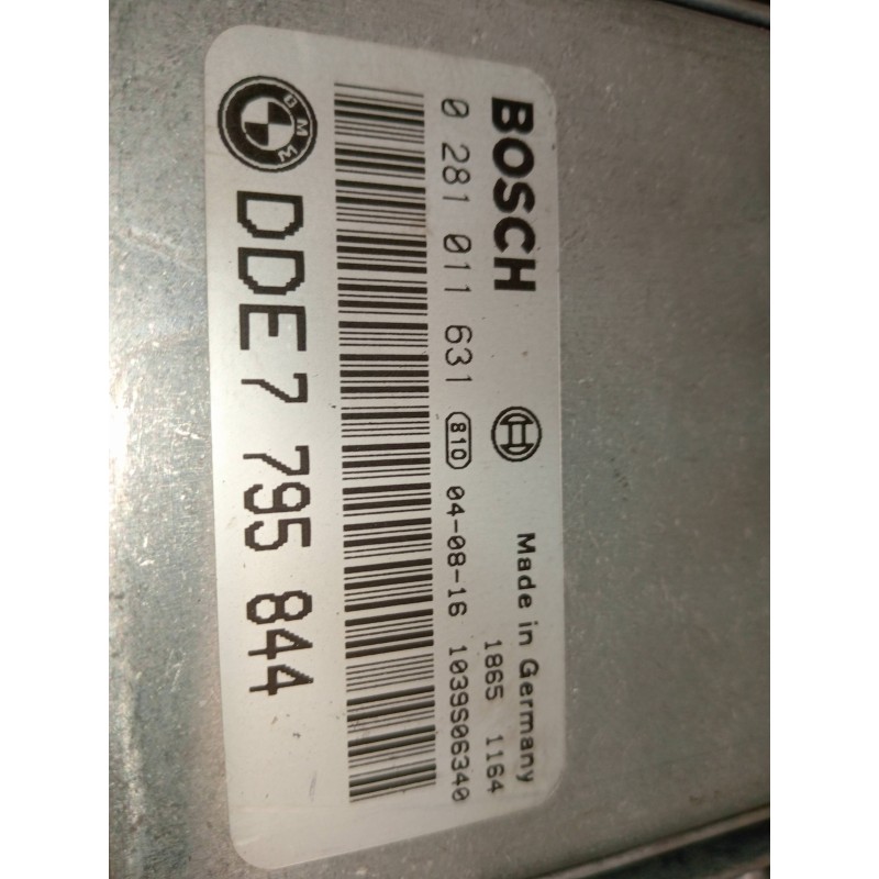 Recambio de centralita motor uce para bmw serie 1 berlina (e81/e87) 118d referencia OEM IAM 0281011631 DDE7795844 