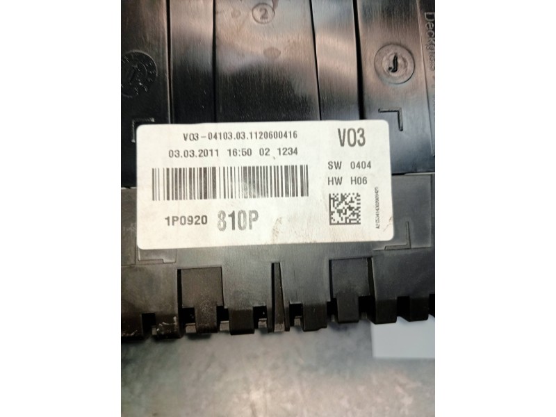 Recambio de cuadro instrumentos para seat altea (5p1) arena referencia OEM IAM 1P0920810P  