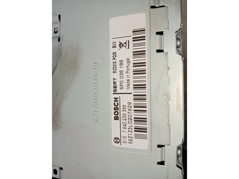 Recambio de sistema audio / radio cd para seat altea (5p1) arena referencia OEM IAM 8157640236366 5P0035186 