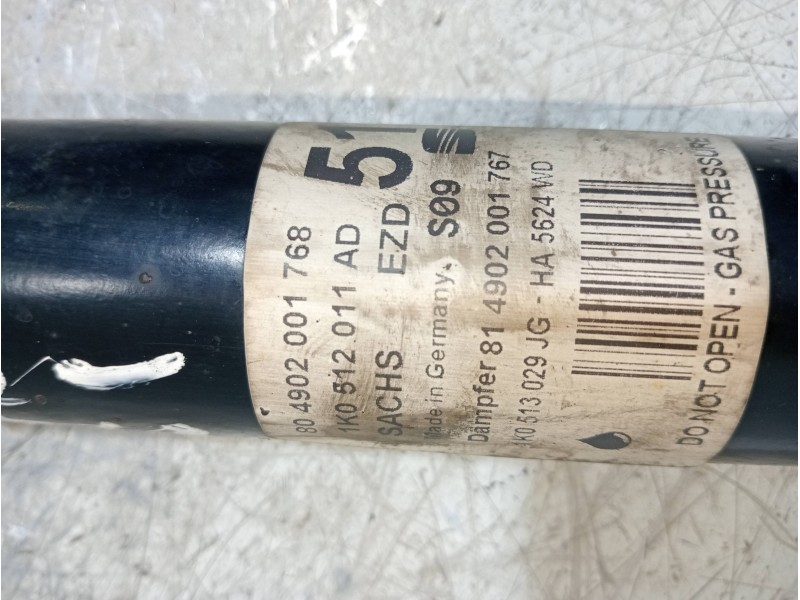 Recambio de amortiguador trasero izquierdo para seat altea (5p1) arena referencia OEM IAM 804902001768 1K0512011AD 