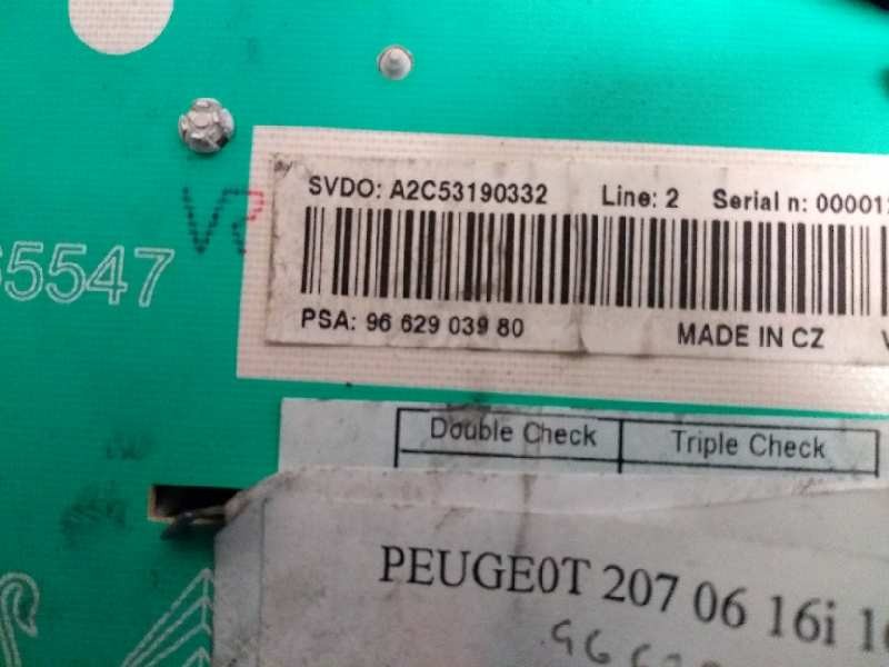 Recambio de cuadro instrumentos para peugeot 207 1.6 16v cat referencia OEM IAM 9662903880  