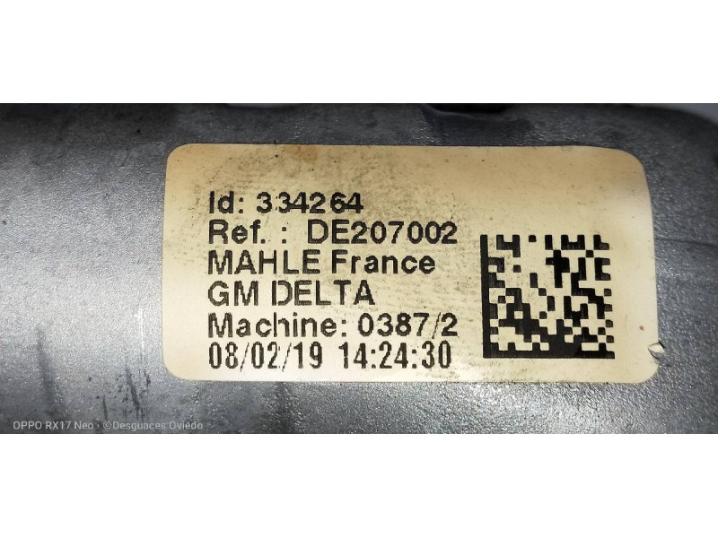 Recambio de radiador calefaccion / aire acondicionado para opel zafira (c) excellence start/stop referencia OEM IAM DE207002  