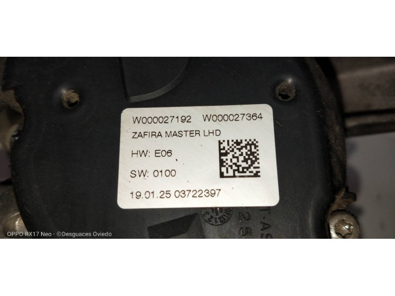 Recambio de motor limpia delantero para opel zafira (c) excellence start/stop referencia OEM IAM W000027364 W000027192 W00002736