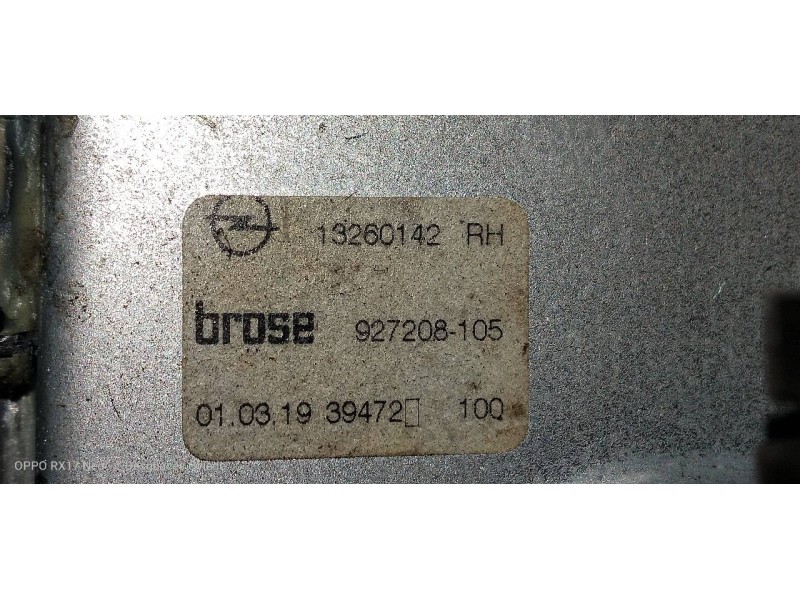 Recambio de elevalunas trasero derecho para opel zafira (c) excellence start/stop referencia OEM IAM 13260142 927208105 