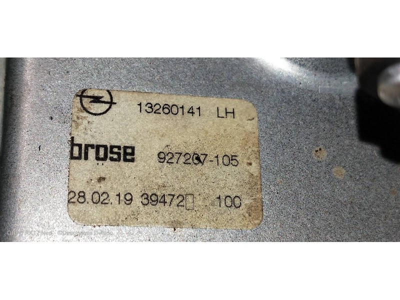 Recambio de elevalunas trasero izquierdo para opel zafira (c) excellence start/stop referencia OEM IAM 13260141 927207105 
