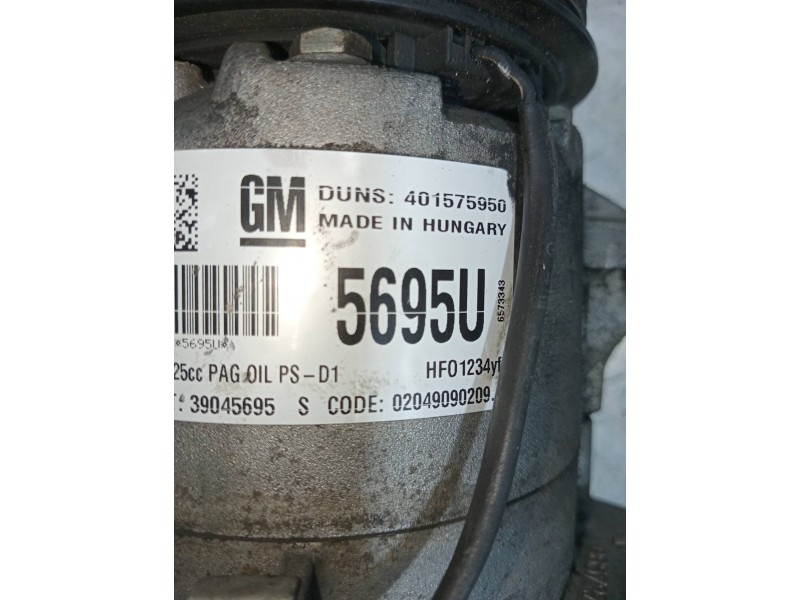 Recambio de compresor aire acondicionado para opel zafira (c) excellence start/stop referencia OEM IAM 39045695 401575950 020490