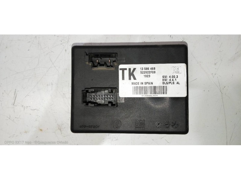 Recambio de modulo electronico para opel zafira (c) excellence start/stop referencia OEM IAM 13586468 522922F08 