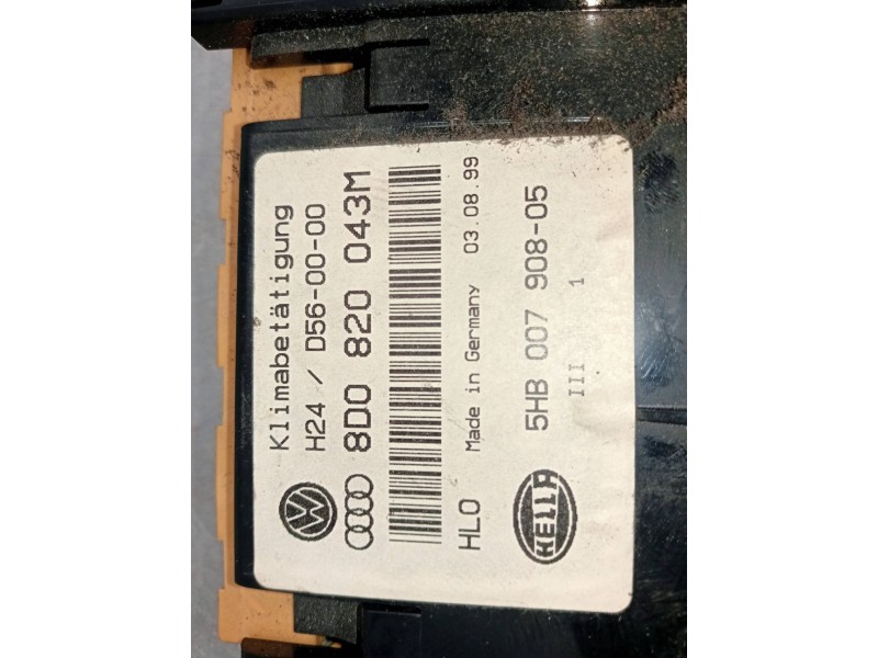Recambio de mando calefaccion / aire acondicionado para audi a4 berlina (b5) 1.9 tdi referencia OEM IAM 8D0820043M 5HB00790805 