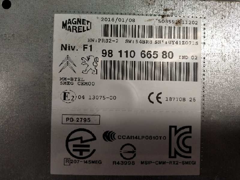 Recambio de sistema navegacion gps para peugeot 208 active referencia OEM IAM 9811066580 041307500 