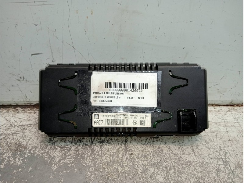 Recambio de pantalla multifuncion para chevrolet cruze ls+ referencia OEM IAM 95952766G  