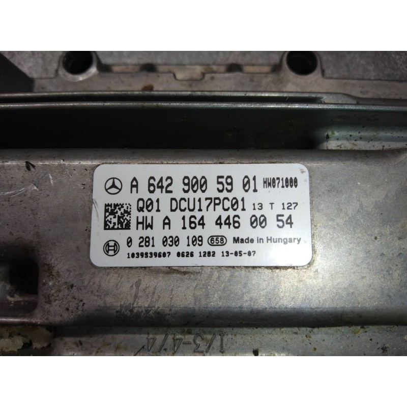 Recambio de centralita motor uce para mercedes clase e (w212) familiar 3.0 cdi cat referencia OEM IAM 0281030109 A6429005901 DCU