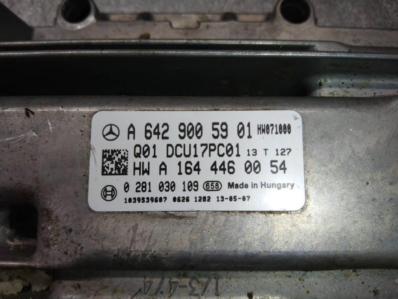 Recambio de centralita motor uce para mercedes clase e (w212) familiar 3.0 cdi cat referencia OEM IAM 0281030109 A6429005901 DCU