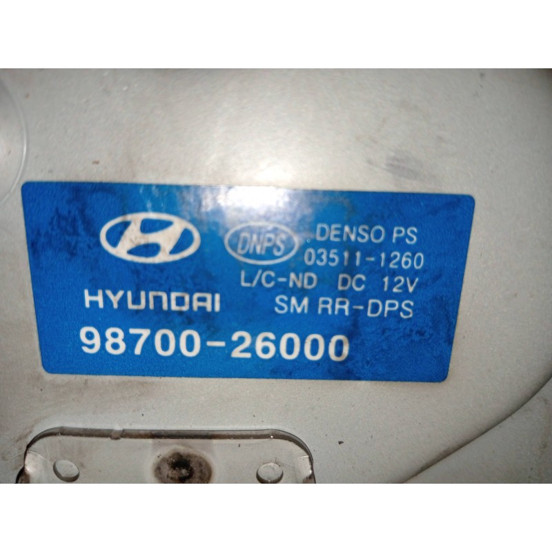 Recambio de motor limpia trasero para hyundai santa fe (sm) 2.0 crdi cat referencia OEM IAM 9870026000 035111260 