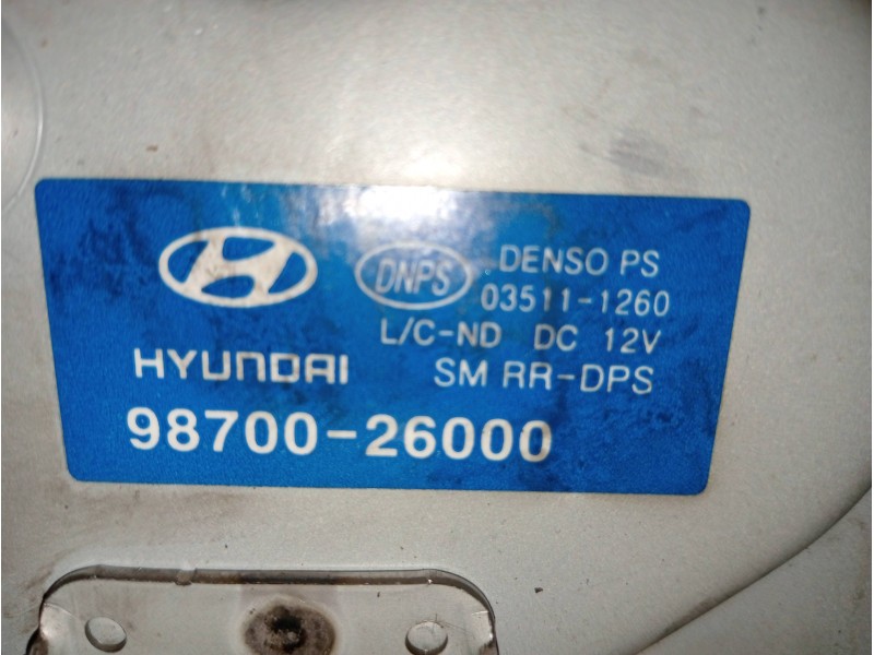 Recambio de motor limpia trasero para hyundai santa fe (sm) 2.0 crdi cat referencia OEM IAM 9870026000 035111260 