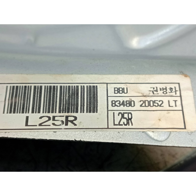 Recambio de elevalunas trasero derecho para hyundai elantra (xd) 1.6 comfort (5-ptas.) referencia OEM IAM 834802005LT  