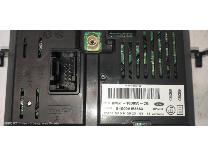 Recambio de pantalla multifuncion para ford kuga (cbs) titanium referencia OEM IAM BM5T18B955CG  