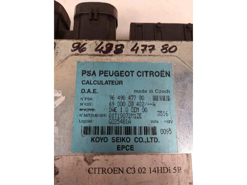 Recambio de centralita direccion para citroen c3 1.4 hdi referencia OEM IAM 9649847780 6900000482 
