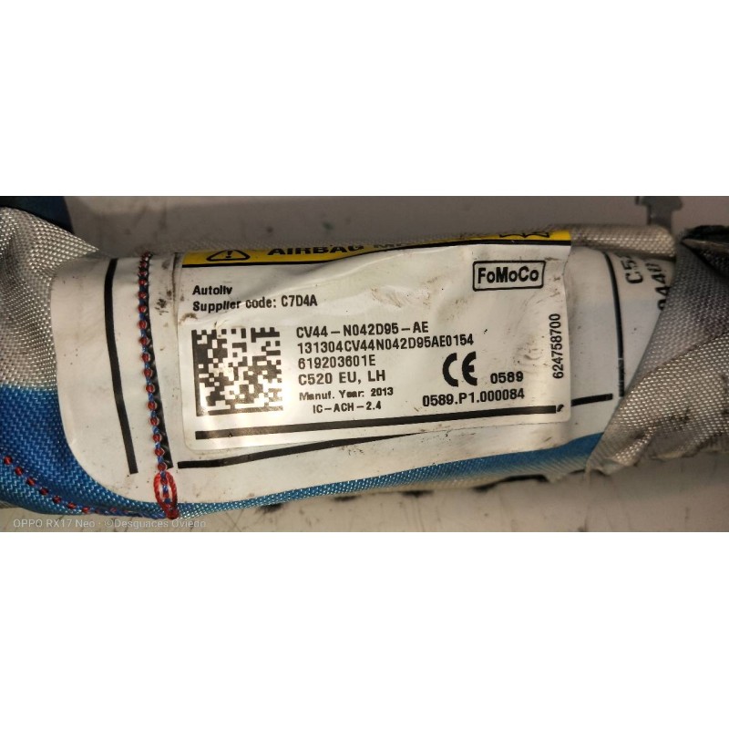 Recambio de airbag cortina delantero izquierdo para ford kuga (cbs) titanium referencia OEM IAM CV44N042D95AE  