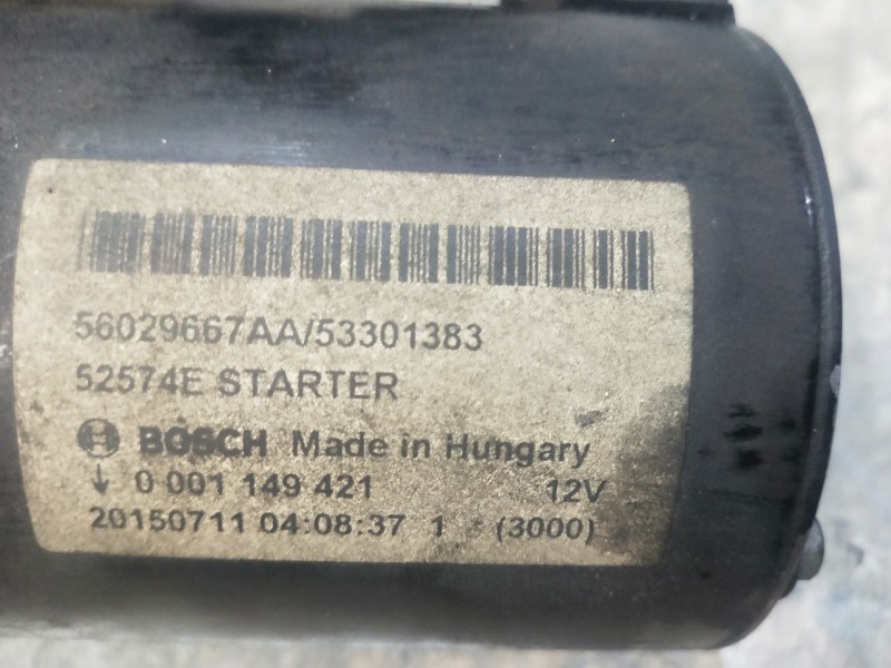 Recambio de motor arranque para maserati ghibli diesel referencia OEM IAM 0001149421 53301383 52574E