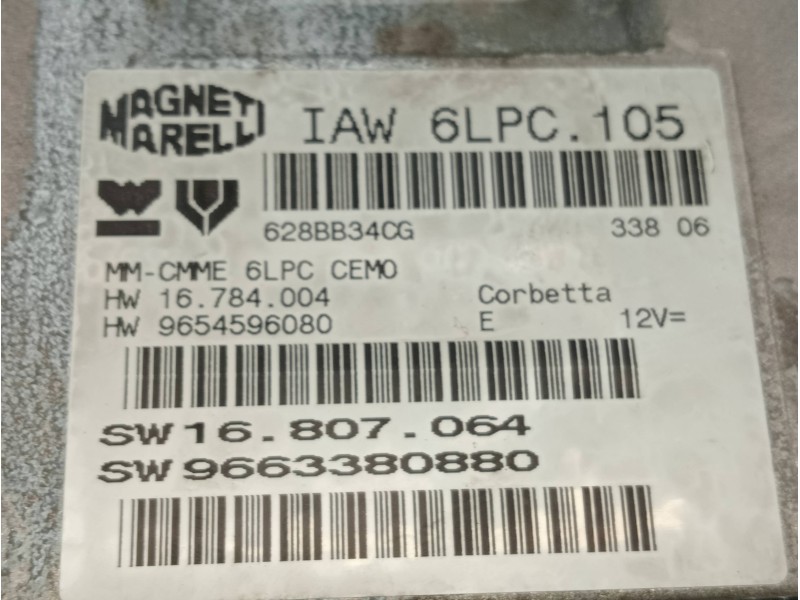 Recambio de centralita motor uce para peugeot 207 xs referencia OEM IAM SW9663380880  