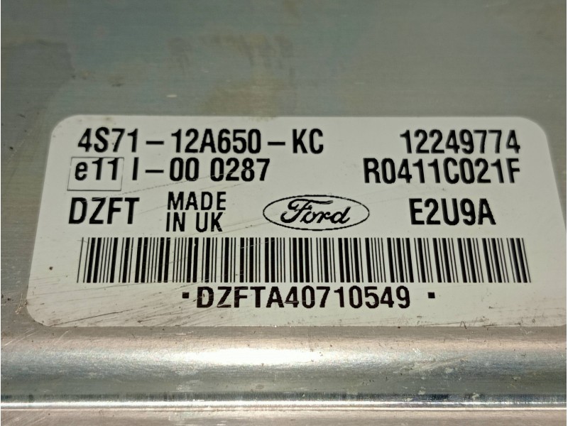 Recambio de centralita motor uce para ford mondeo berlina (ge) ambiente (06.2003) (d) referencia OEM IAM 4S7112A650KC 12249774 