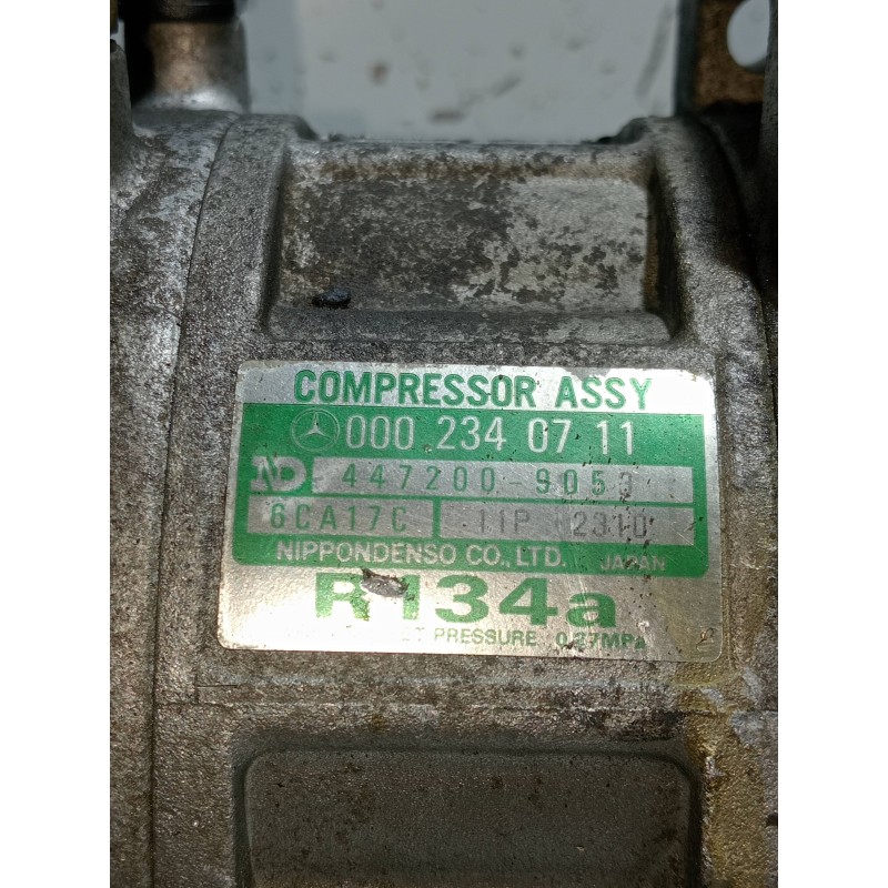 Recambio de compresor aire acondicionado para mercedes clase c (w202) berlina 1.8 16v cat referencia OEM IAM 4472009053 00023407