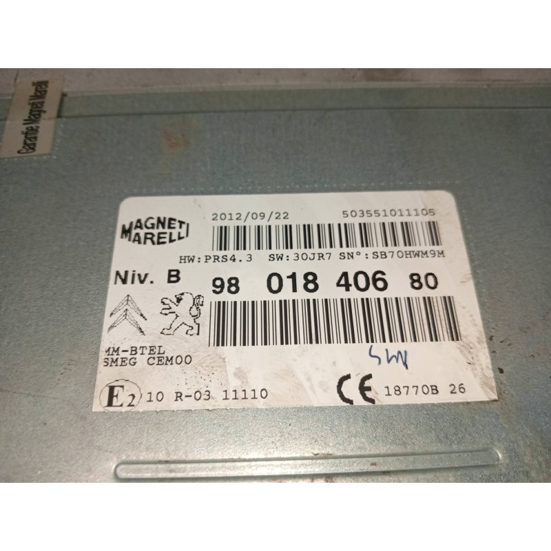 Recambio de sistema audio / radio cd para peugeot 208 active referencia OEM IAM 980530178002 9801840680 