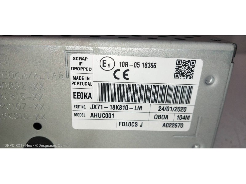 Recambio de sistema navegacion gps para ford focus turnier active referencia OEM IAM   