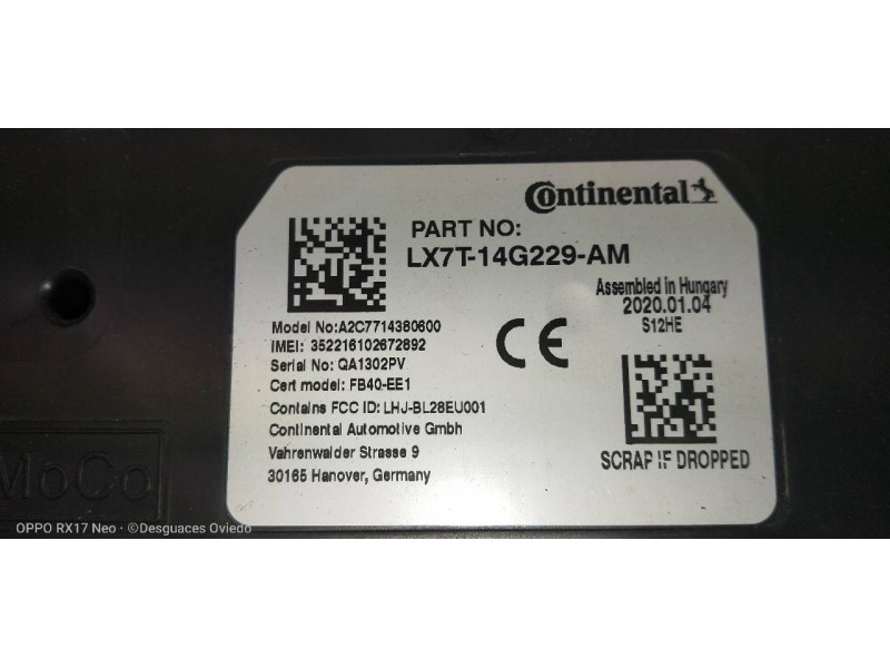 Recambio de modulo electronico para ford focus turnier active referencia OEM IAM LX7T14G229AM A2C7714380600 