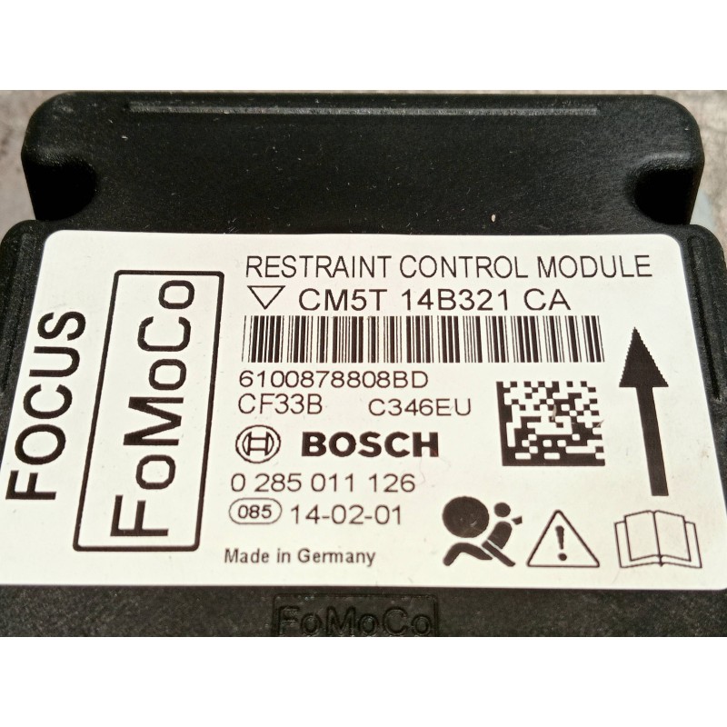 Recambio de centralita airbag para ford focus lim. (cb8) 1.6 tdci cat referencia OEM IAM CM5T14B321CA 0285011126 